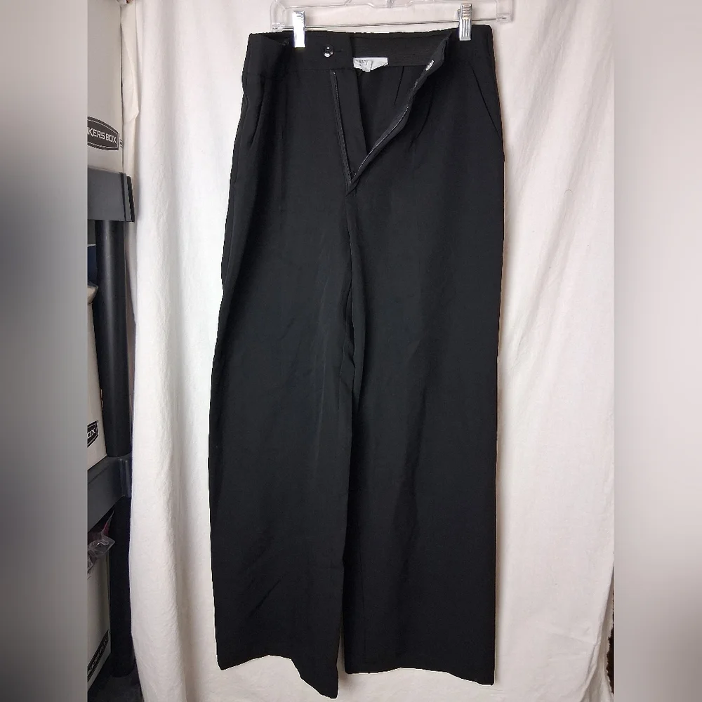 Madden NYC Black Wide Leg Dress Pants Large - Picture 2 of 6